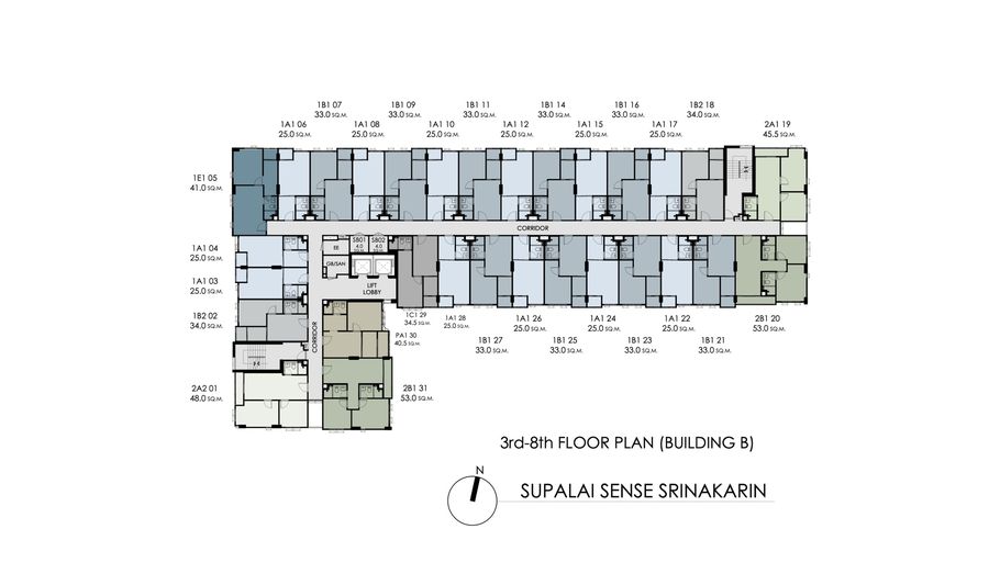 P_3rd-8th Floor Plan (Building B)_900